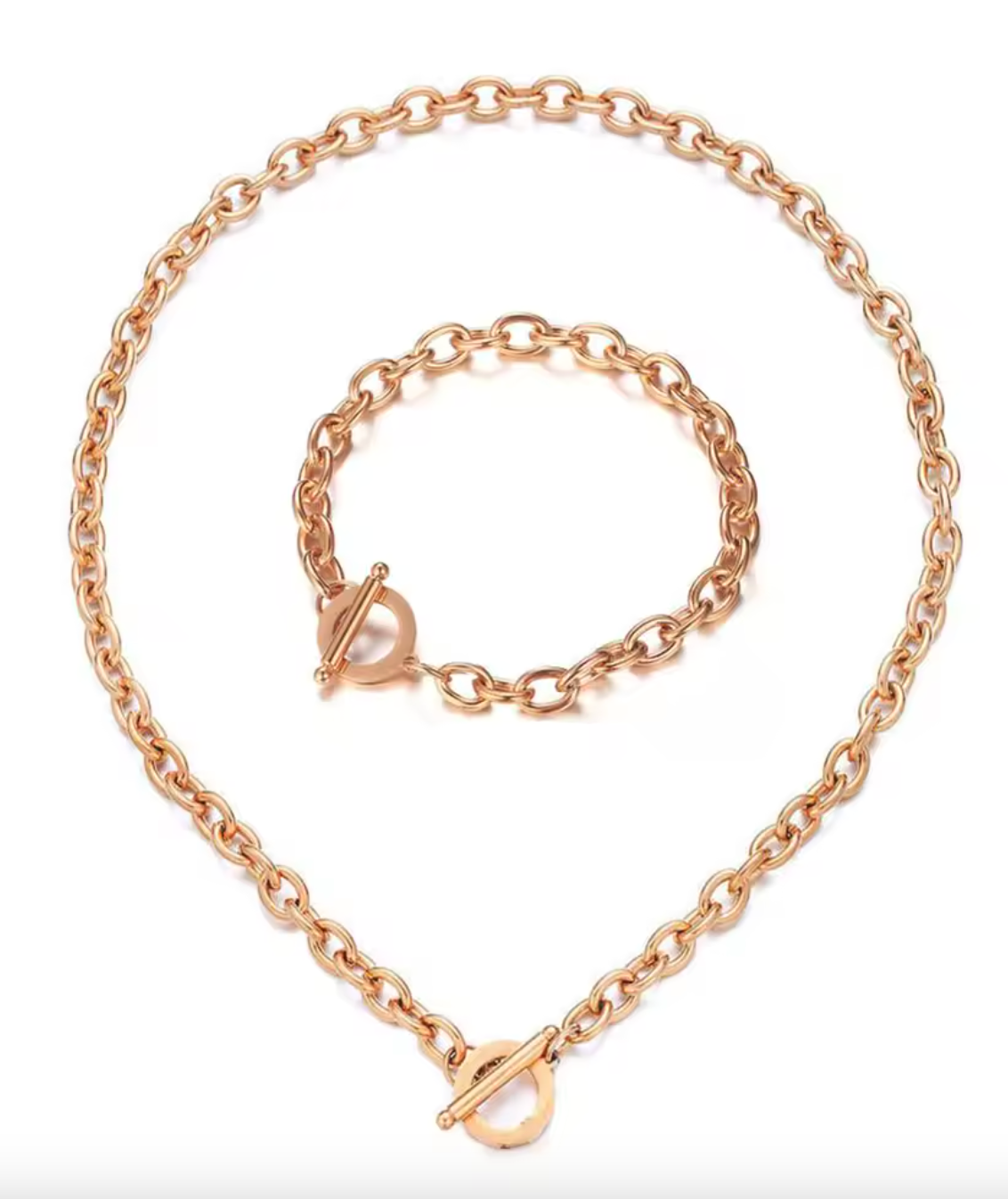 New Style Stainless Steel Toggle Jewelry Set