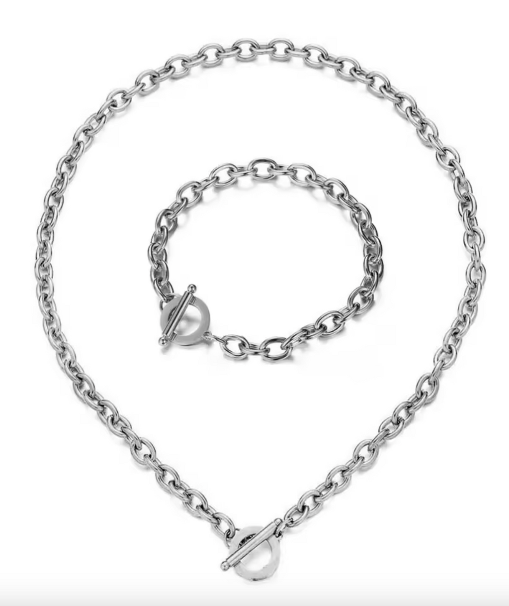 New Style Stainless Steel Toggle Jewelry Set