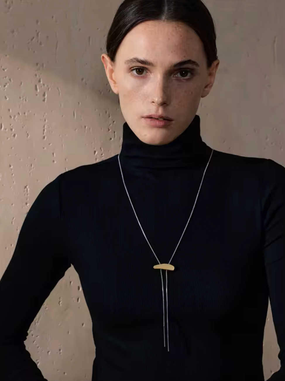Stainless Steel Geometric Adjustable Long Sweater Chain Necklace