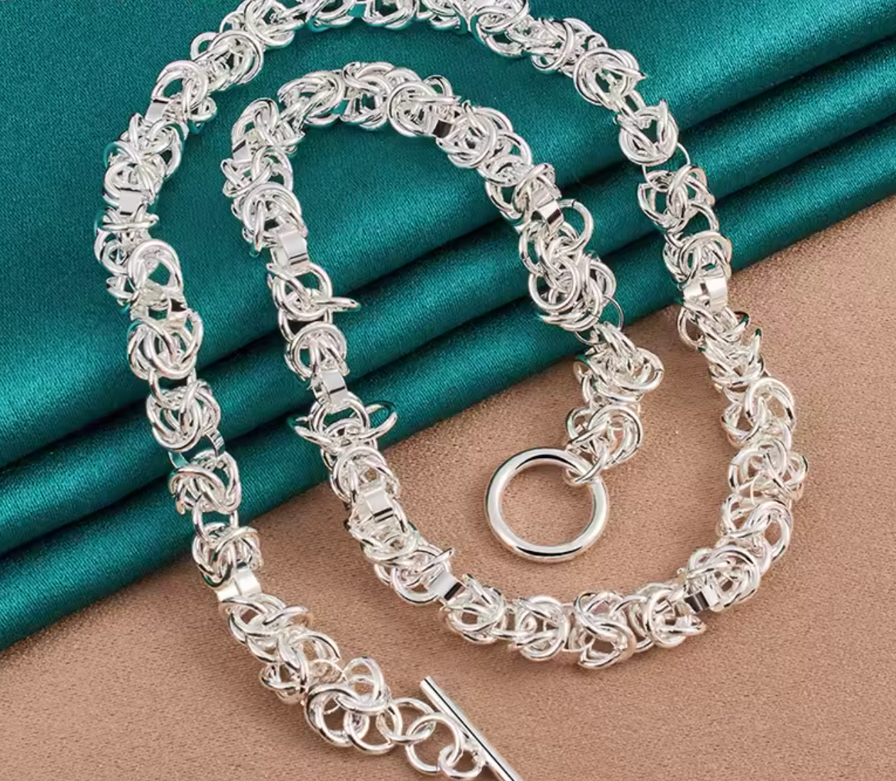 925 Sterling Silver Multi Ring Necklace for Women